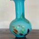 vintage turquoise opaline vase from the 60s