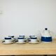 Service à thé théière 6 tasses céramique Koka par Rörstrand Suède, scandinave