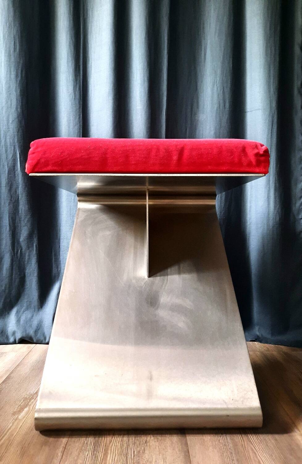 70s folded stainless steel stool