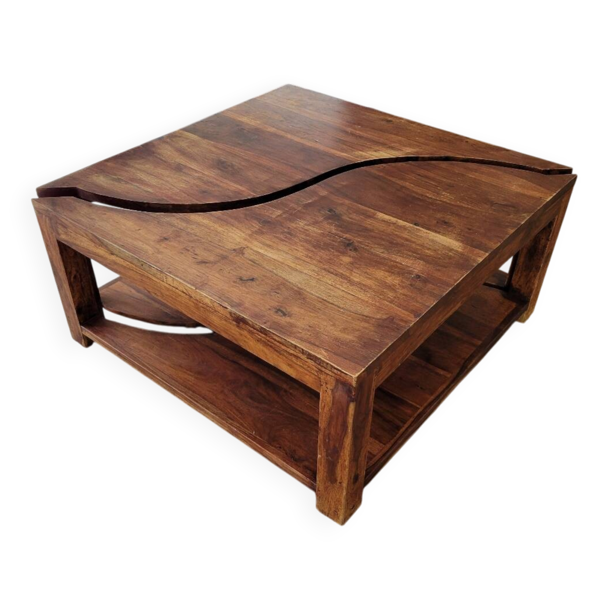 Table basse en 2 parties, vers 1970