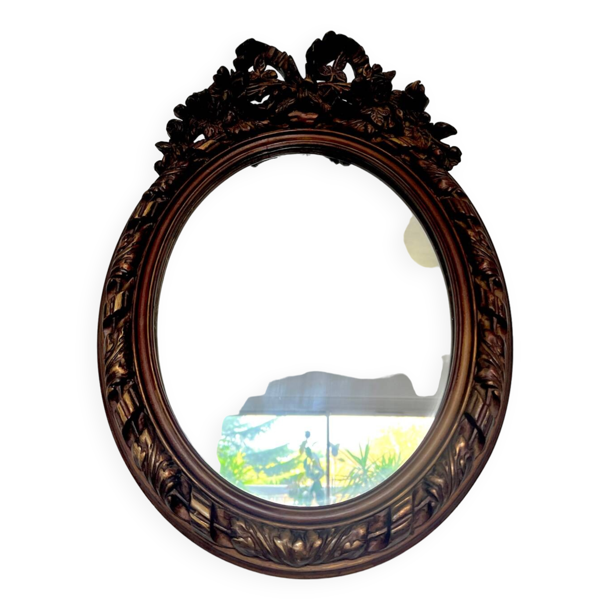 Miroir baroque en bois ovale
