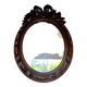 Miroir baroque en bois ovale
