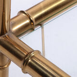 Bar trolley made of metal with bamboo motif with removable tray, 1970s