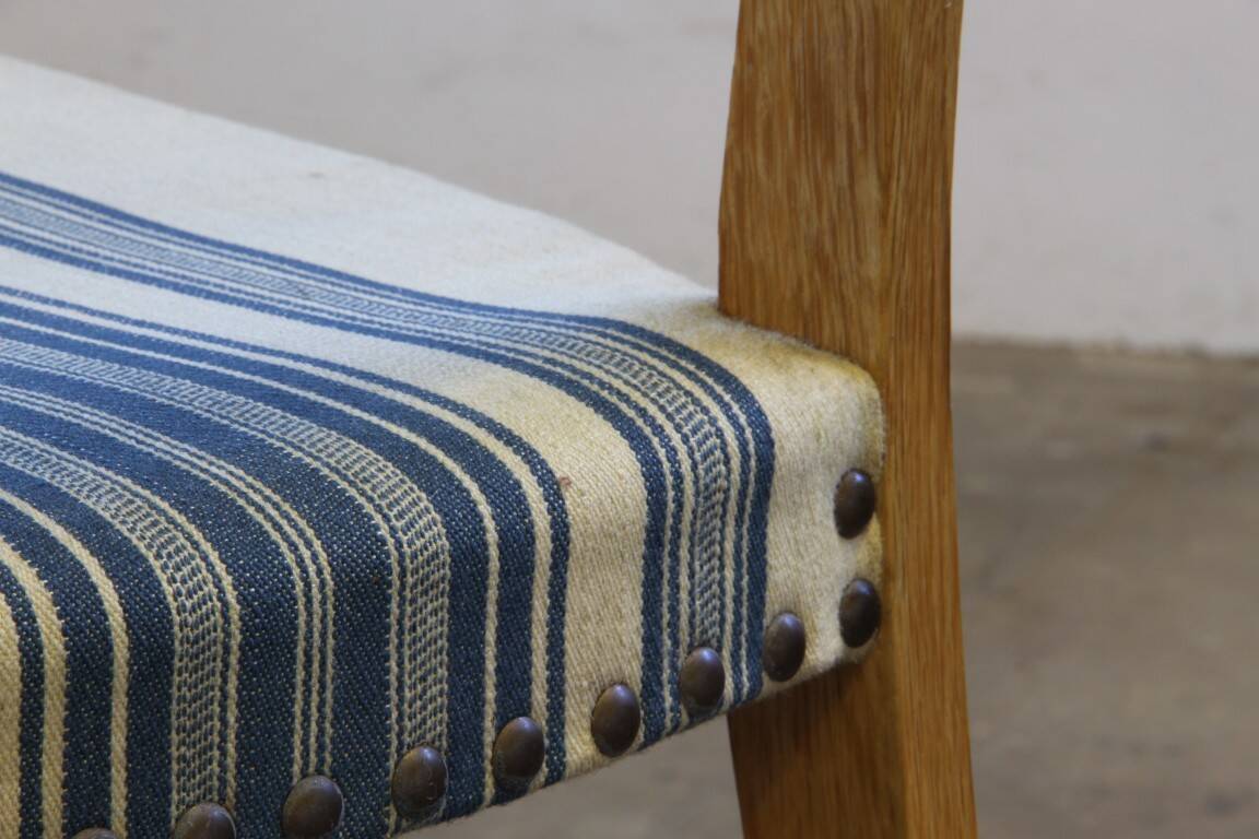 Chaises de salle à manger en chêne brutaliste danois moderne des années 1960 dans le style de Kjærnulf, ensemble.