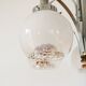 Chandelier Gaetano Sciolari, 5 lights, in Murano glass, Opaline and Amber, 1970.