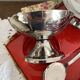 Stainless steel ice cream cups and spoons, 1960s-70s, original boxes.