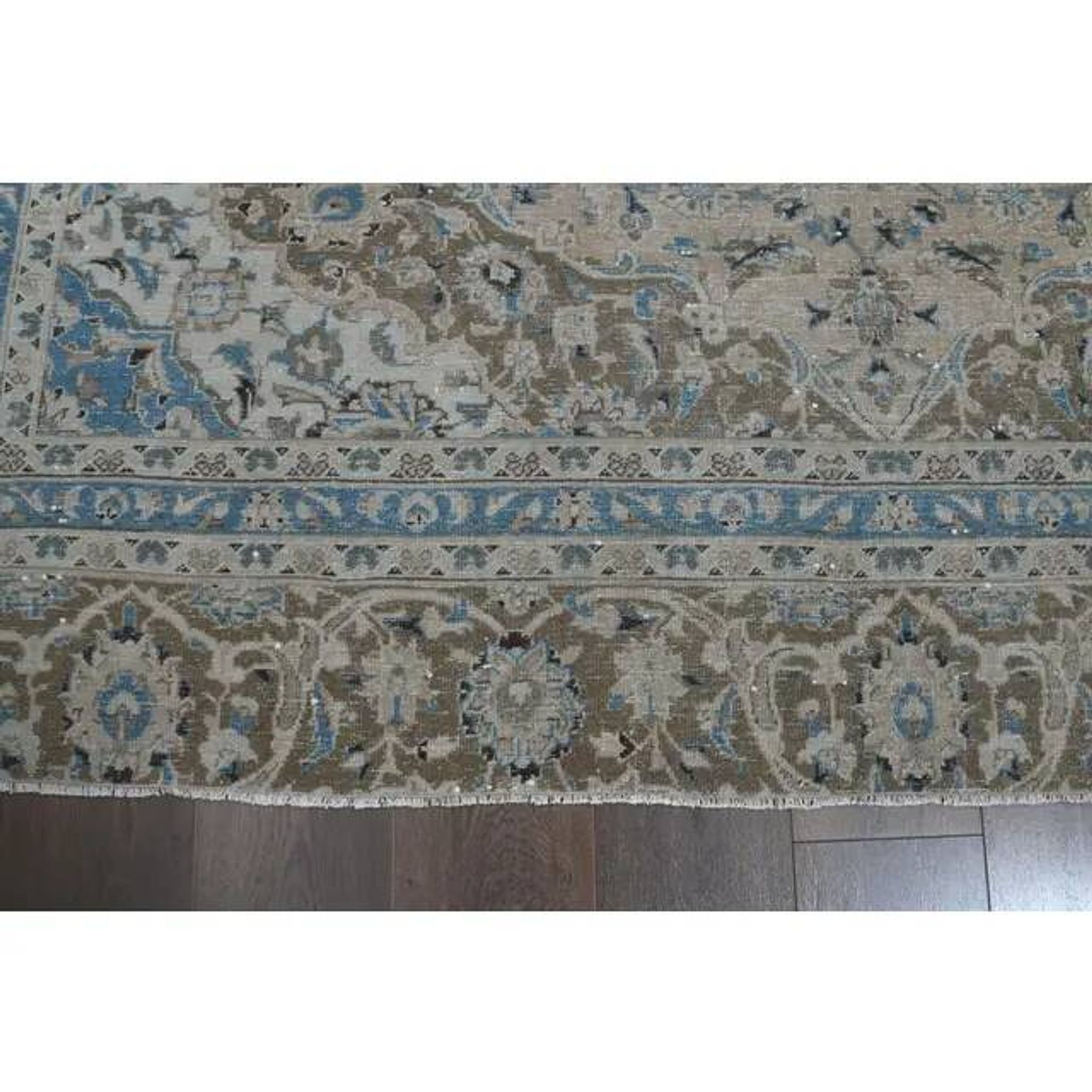 1970s Vintage Persian Handknotted Wool Brown Oversize Area Rug 290x358