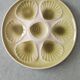 Lot of 8 vintage oyster plates moulin des loups - sage green - fran