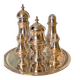 Exclusive 6-piece silver-plated spice service, classic Georgian style.
