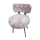 Chaise Pelfran moumoute rose