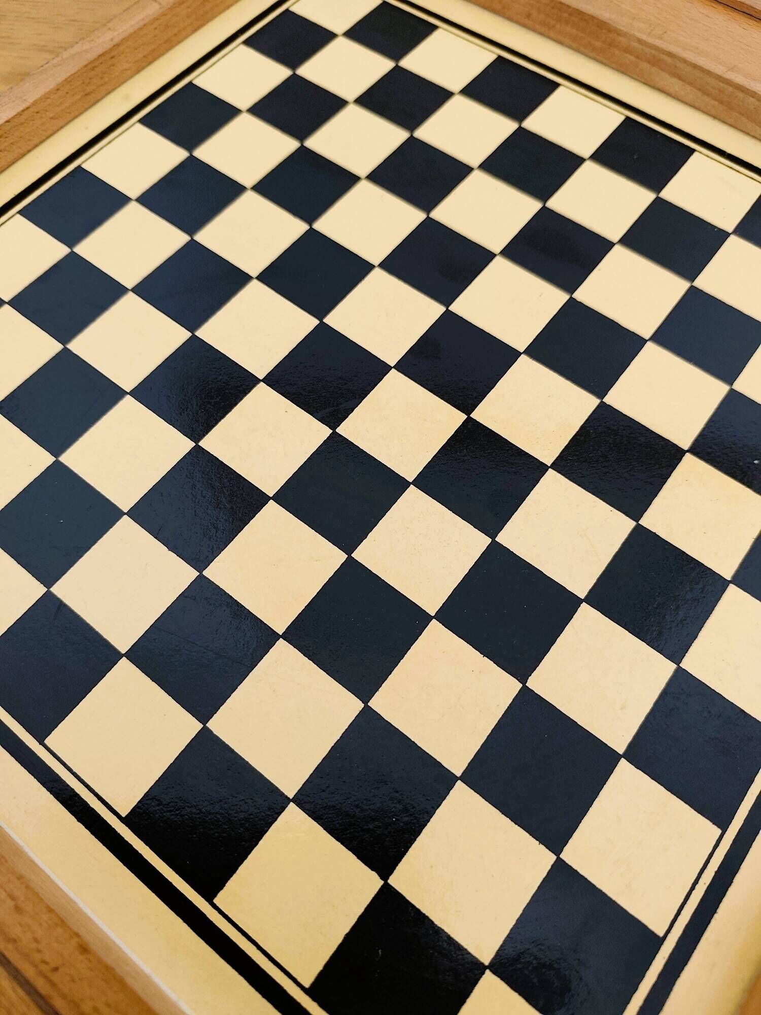 Reversible vintage wooden game board