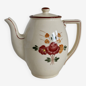 Théière / cafetière vintage faïence Longchamp modèle Agen