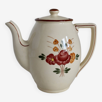 Vintage earthenware teapot / coffee maker Longchamp Agen model