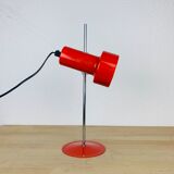Spot desk lamp red chrome rod 70s