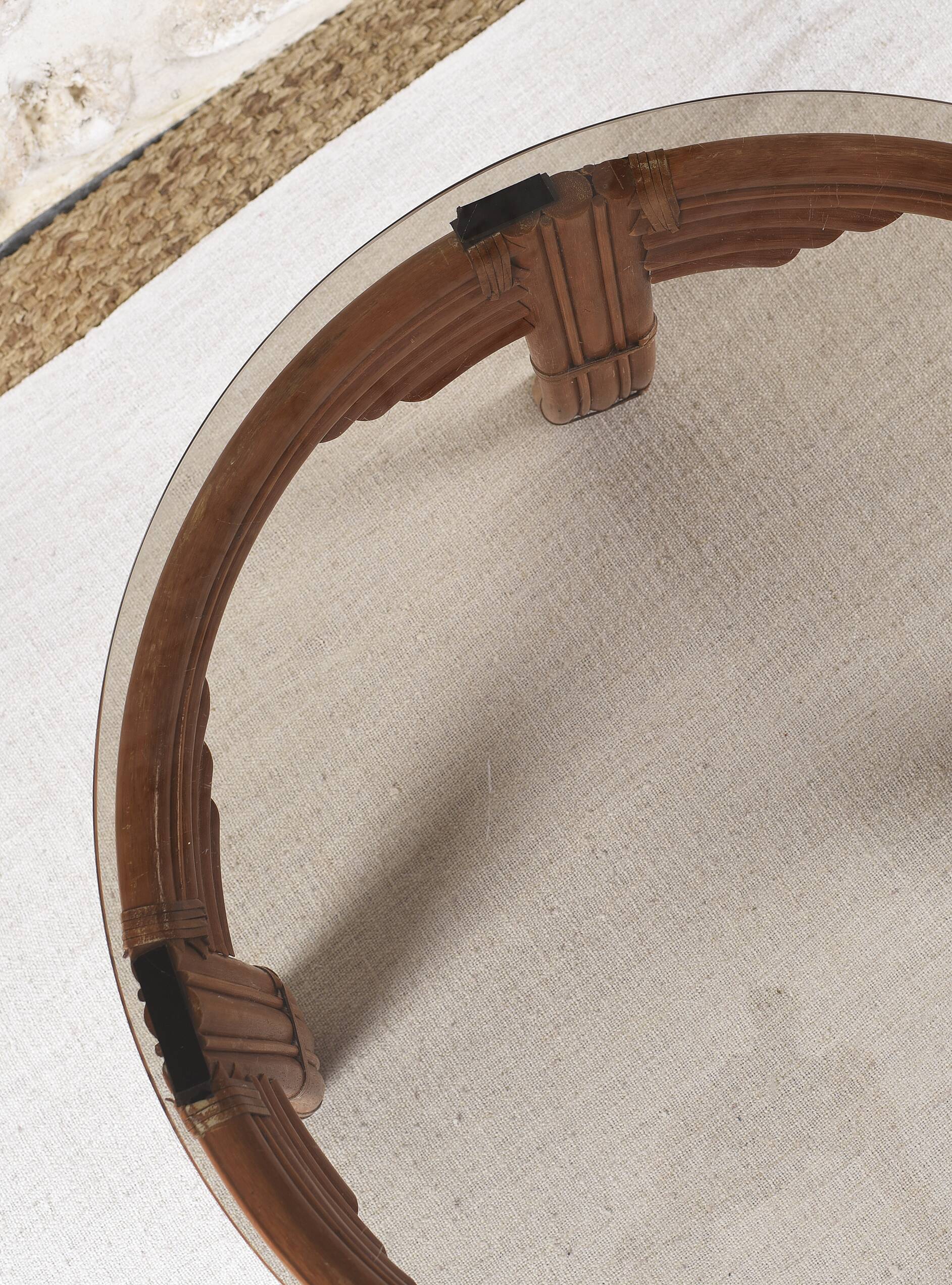 Vintage rattan coffee table