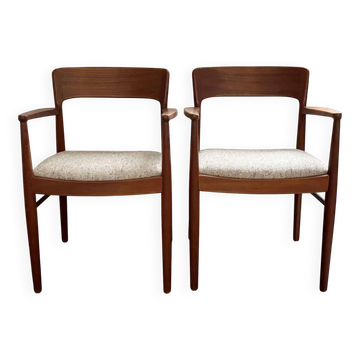 Fauteuils par Henning Kjaernulf pour KS Mobler, Danemark, années 1960, ensemble de 2.
