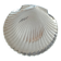 Plat de service en verre en forme  coquille Saint-Jacques