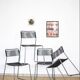 Ensemble de 4 chaises en scoubidou noir