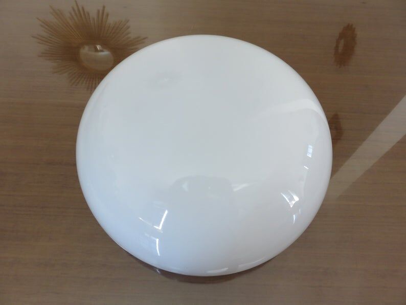 Pair of white opaline ceiling light 1970s