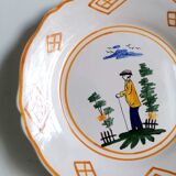 Plate in Nevers earthenware