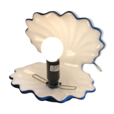 Vintage white ceramic shell lamp