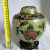 Openwork plique-à-jour enamel pot - 1920 to 1949 - China