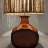 Vintage ceramic lamp and jute rope