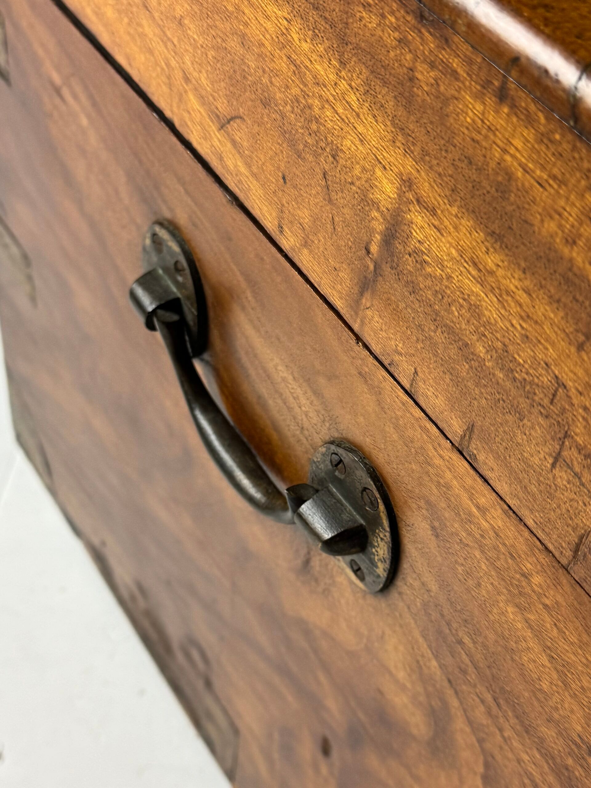 Campaign chest 19th century camphor antique