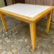 Light wood kitchen table with white tiled top – 122x80 cm