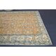 Vintage Turkish Oushak handmade wool cotton orange rug 161x267