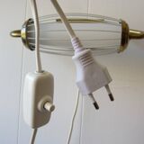 Scandinavian wall lamp in glass and brass