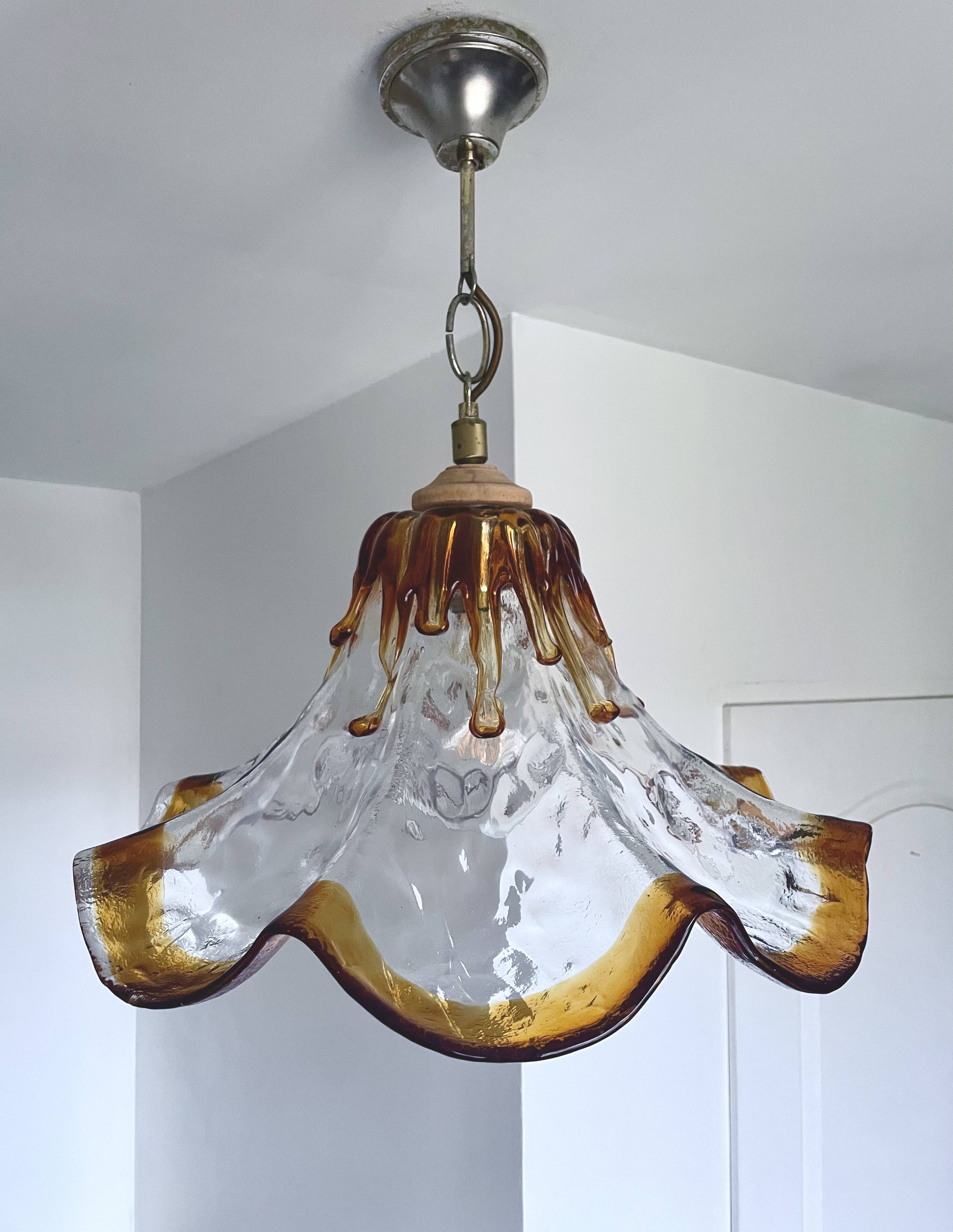 Murano glass pendant from the 1960s to 1970s.