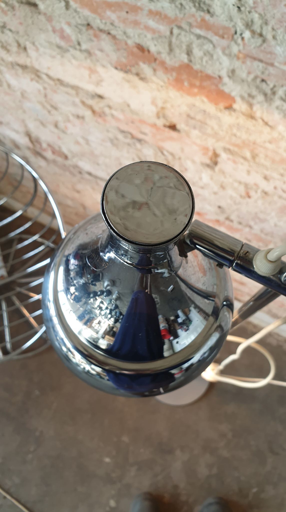 Vintage silver floor lamp, 1960s