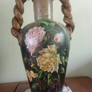 Double-handled vase with roses by Georges Weissenburger, École de Nancy.