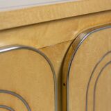 Enfilade à 4 portes en bois de bouleau. Années 1970.