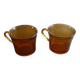 2 tasses Duralex ambrées vintage