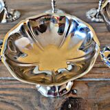 6 coupes à glaces inox vintage, forme de fleurs