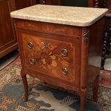 Louis XV Louis XVI style inlaid chest of drawers