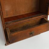 Art Deco Wooden Shaving Cabinet with Mirror, France 1930s