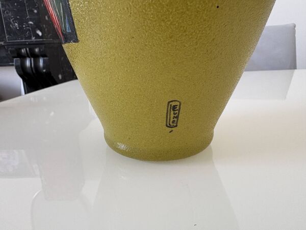 Vase Art Deco Année 1930 - Verrerie Leune