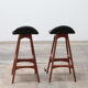 Set of two Erik Buch Teak wood bar stools 1960 Denmark