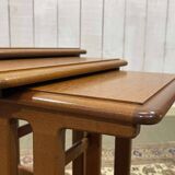 Set of 3 teak nesting tables from the 70s