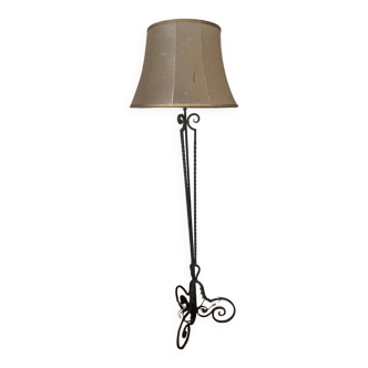 Vintage wrought iron floor lamp
