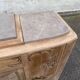 Art Deco vintage Parisian buffet renovated in solid wood and grey marble 150cm