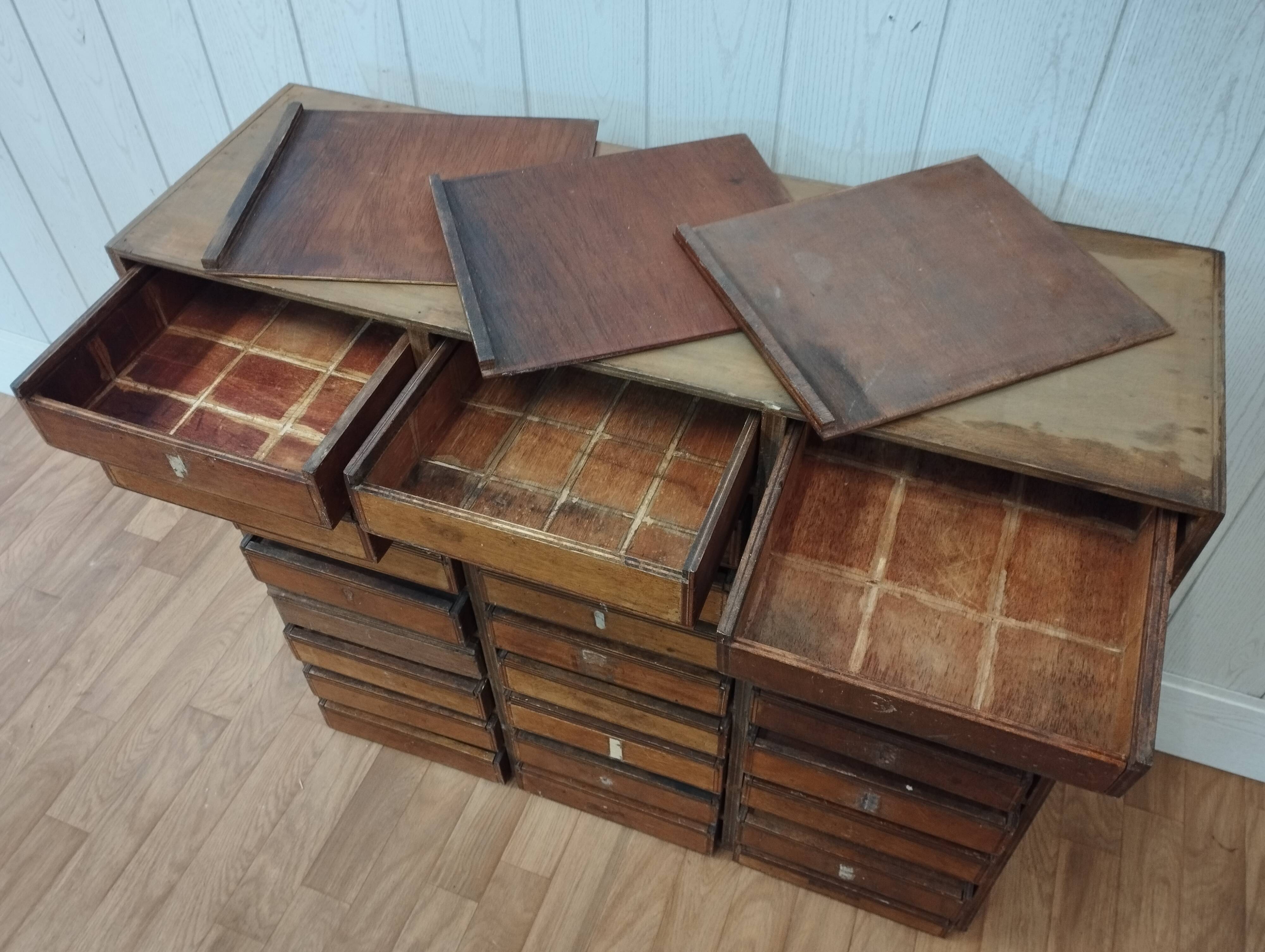 Old wooden craft furniture 27 drawers