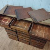 Old wooden craft furniture 27 drawers