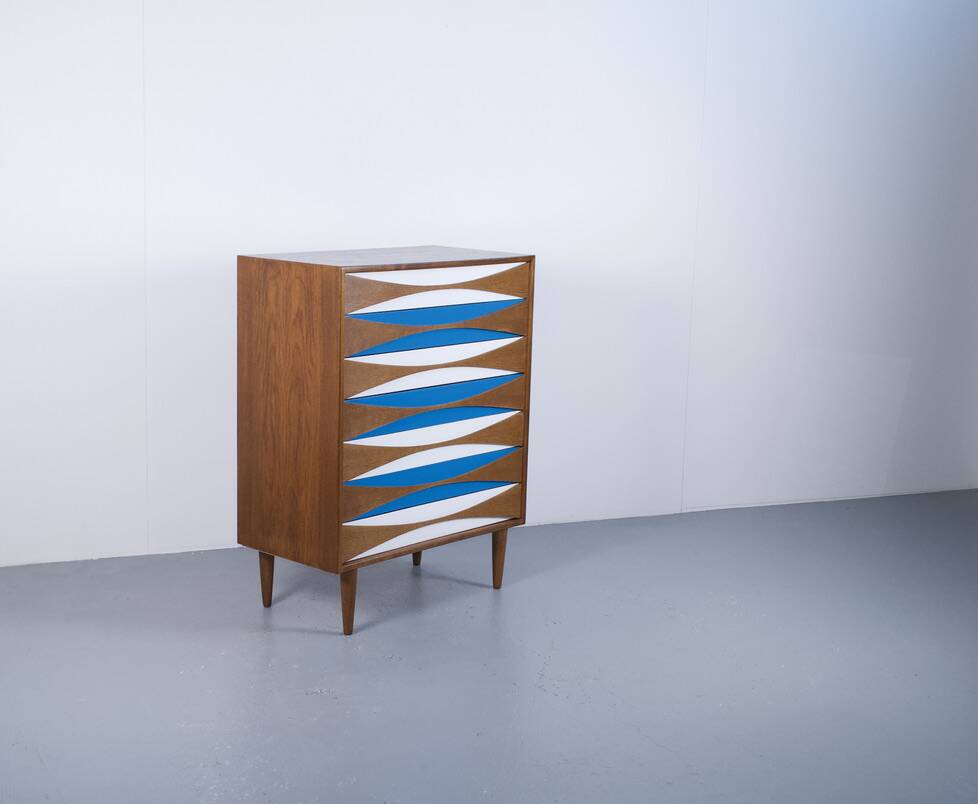 Teak chest of drawers by Niels Clausen, 1960s, Niels Clausen Furniture Odense