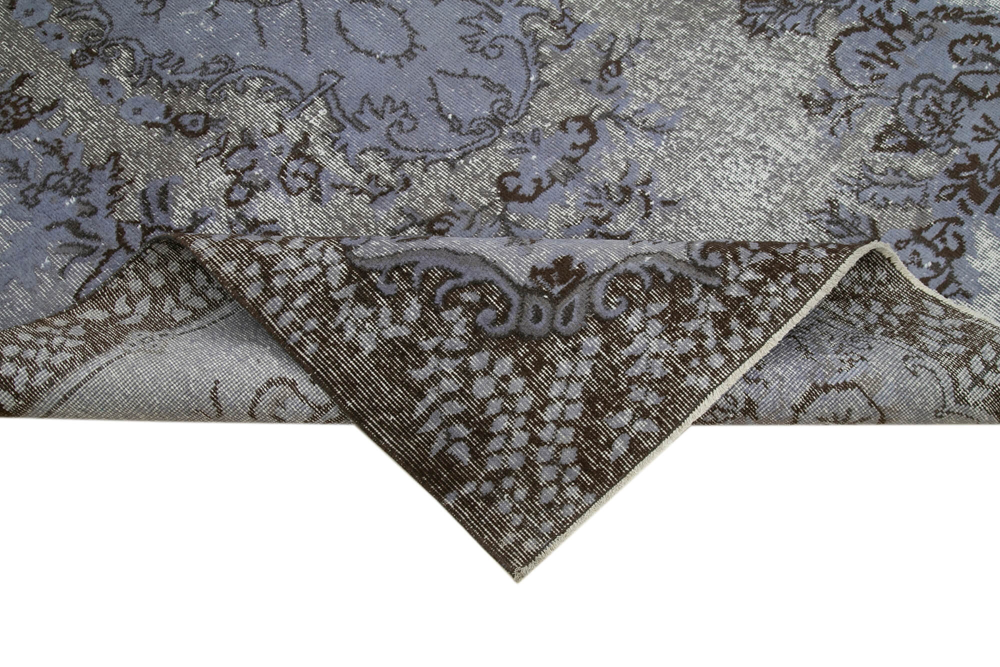 Hand-Knotted Bohemian Turkish 1970s 168 cm x 274 cm Grey Carpet