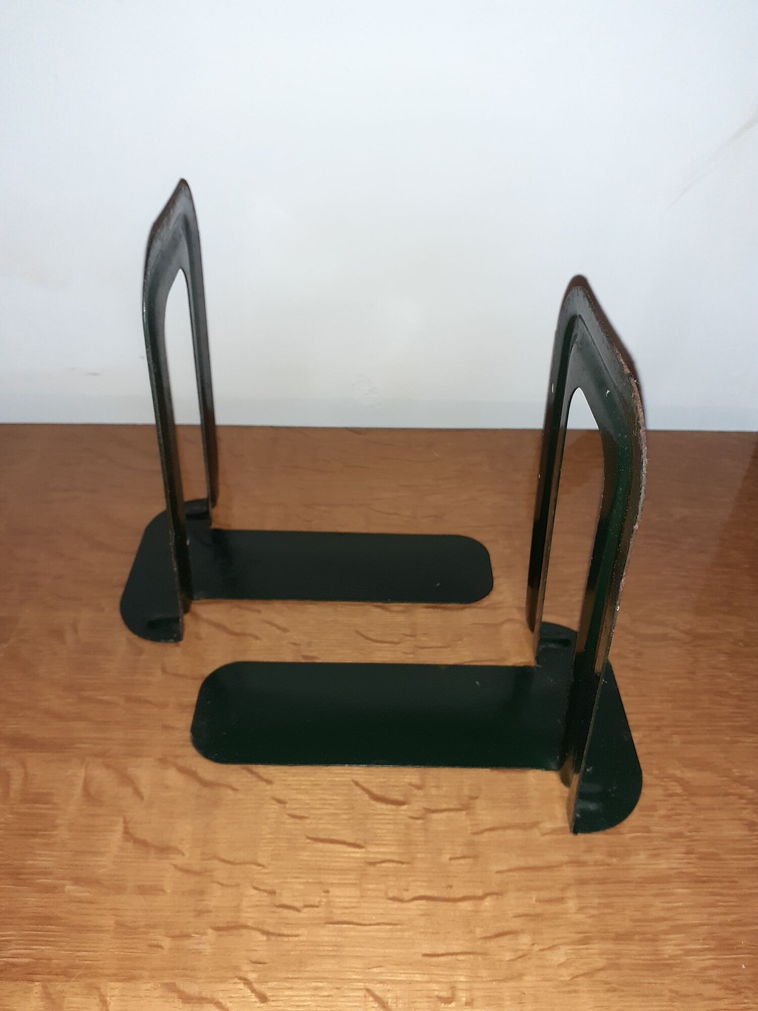 Pair of Ravel Clamart book clamp backs industrial sheet metal