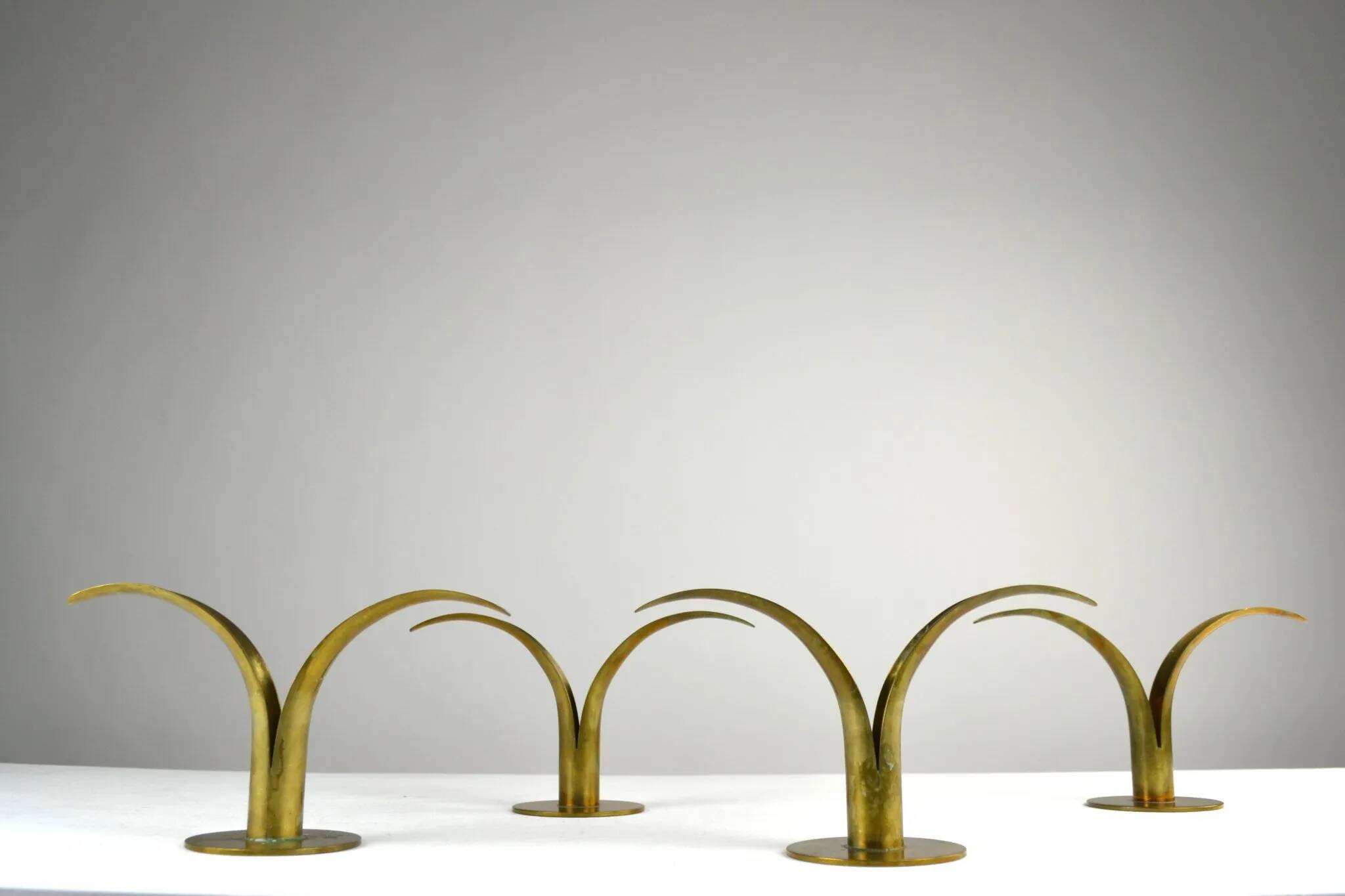 “Liljan” Candleholders — Ivar Ålenius-Björk for Ystad-Metall, Sweden, Late 1940s